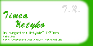 timea metyko business card